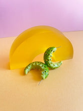 Load image into Gallery viewer, Swallowtail Caterpillar Hoops *PREORDER*