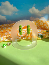 Load image into Gallery viewer, Swallowtail Caterpillar Hoops *PREORDER*