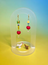 Load image into Gallery viewer, Mismatched Tomato Earrings