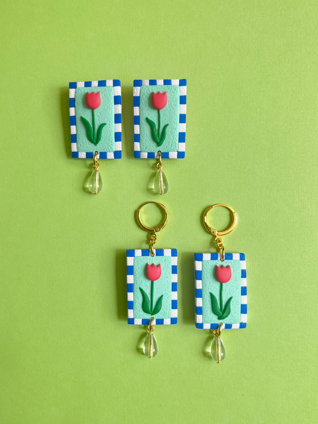 Tulip Tile Earrings