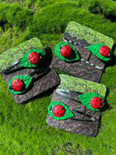 Load image into Gallery viewer, Lady Bug Hair Clips
