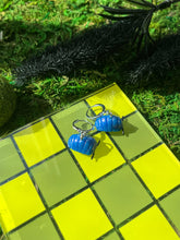 Load image into Gallery viewer, Blue (iridovirus) Isopod Earrings
