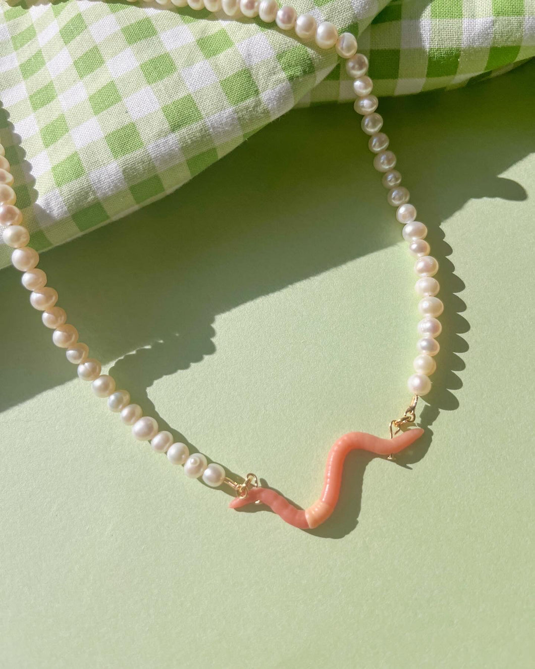 Worm Pearl Necklace