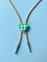 Load image into Gallery viewer, Gingham Heart Bolo Tie
