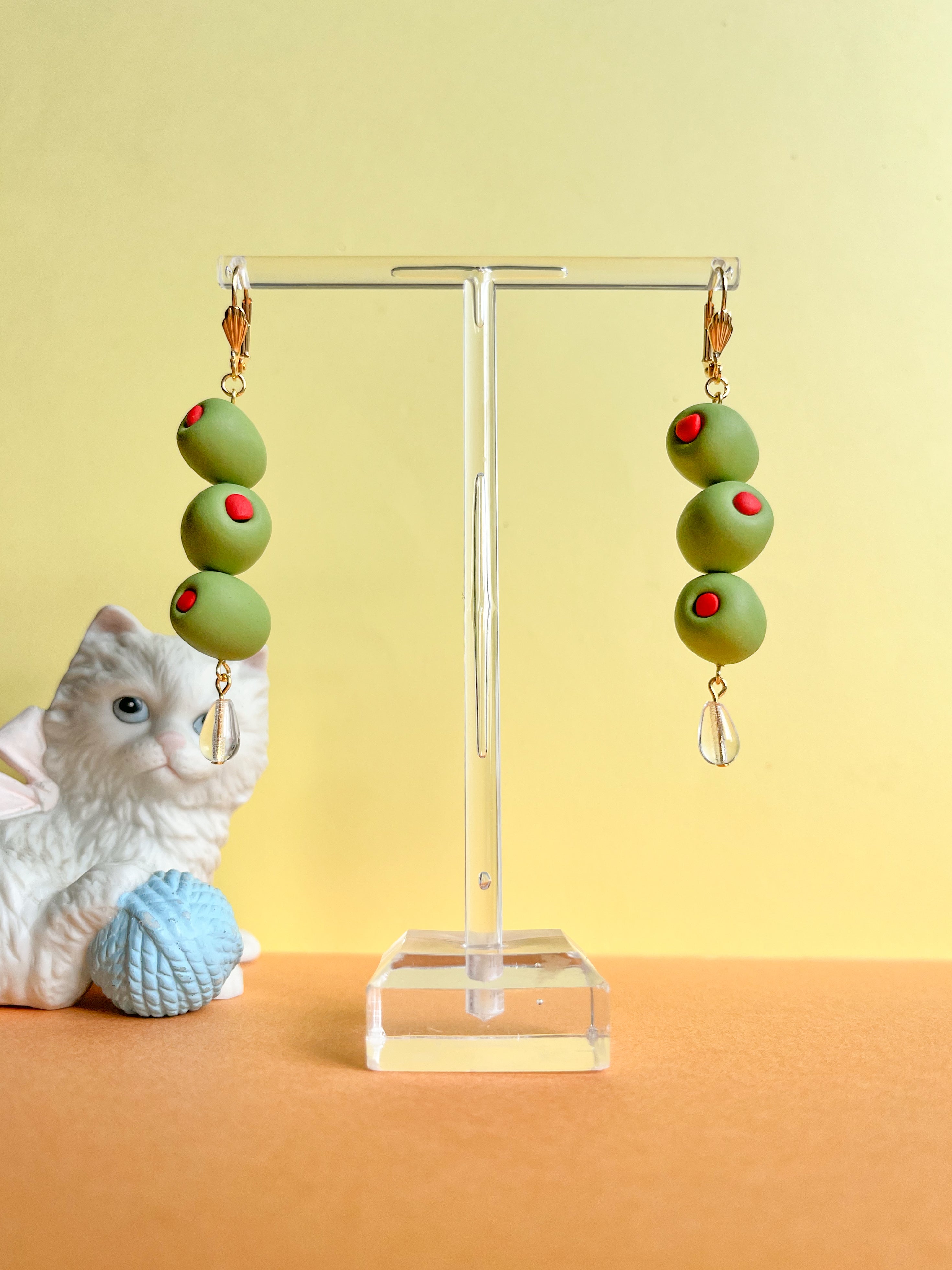 Martini Olive Earrings