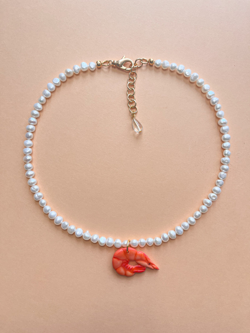 Prawn and Pearls Necklace