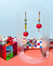 Load image into Gallery viewer, Mismatched Tomato Earrings
